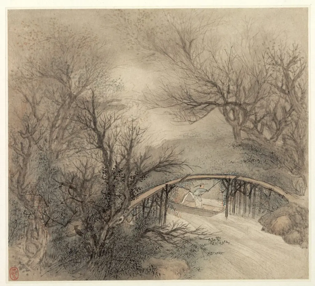 Album of Landscapes: Leaf 1, by Wang Gai, unspecified, 1689