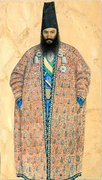 Portrait of a Qajar Man, detail
