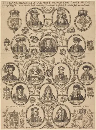 Royal Progeny of King James, by Benjamin Wright, ink, 1619