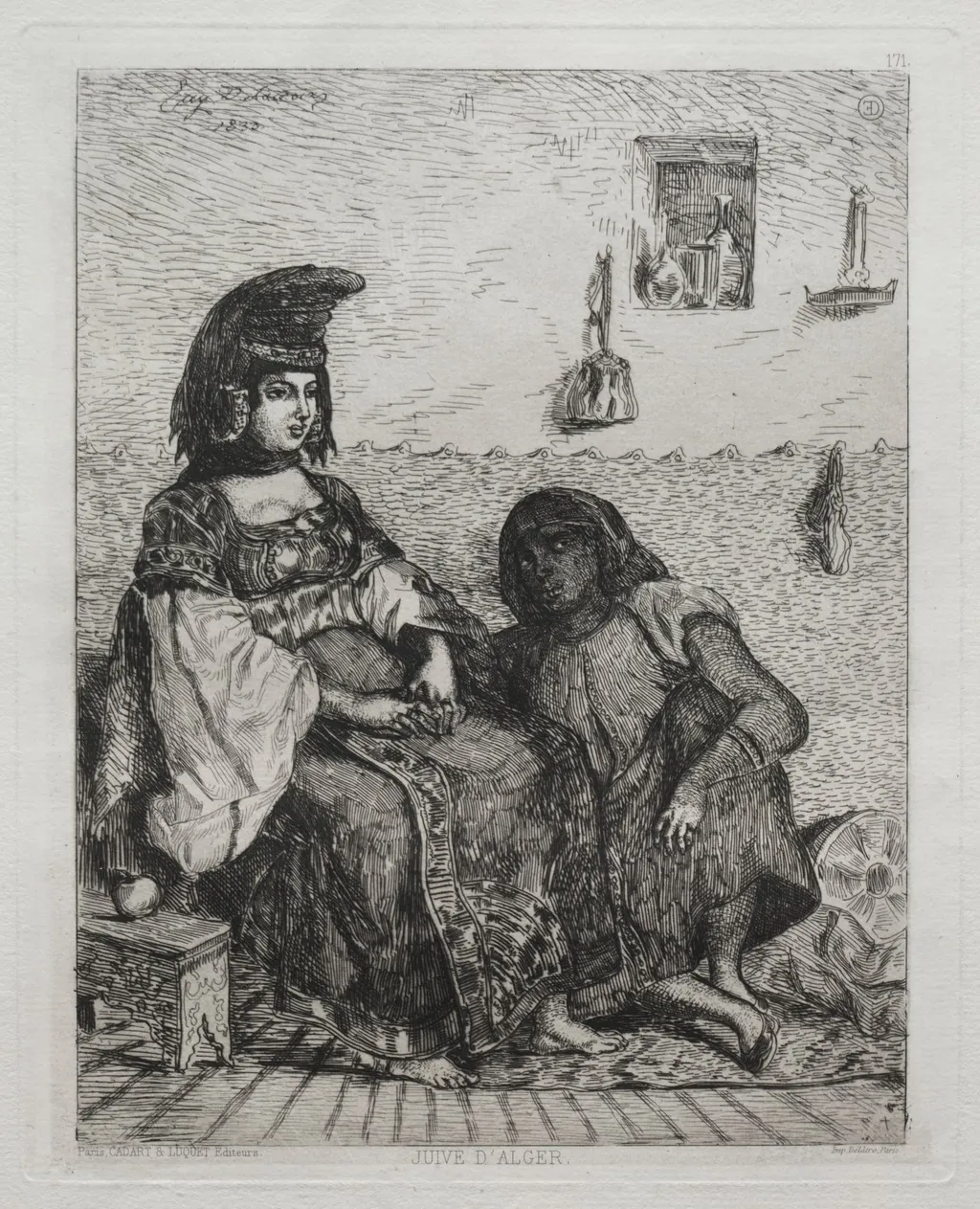 Jewish Woman of Algiers, by Eugène Delacroix, 1833