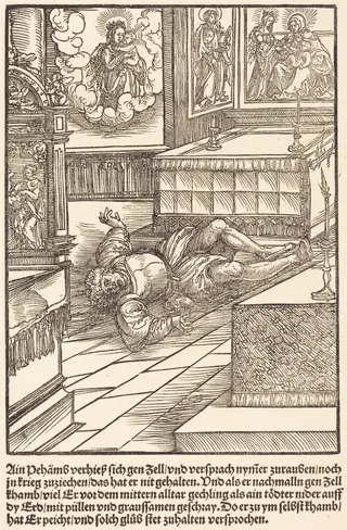 Ain Pehamss verheiss sich gen Zell ..., by Master of the Miracles of Mariazell, ink, 1503