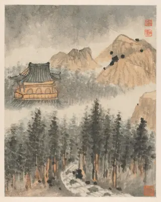 Reminiscences of Qinhuai River, by Shitao, unspecified, 1674