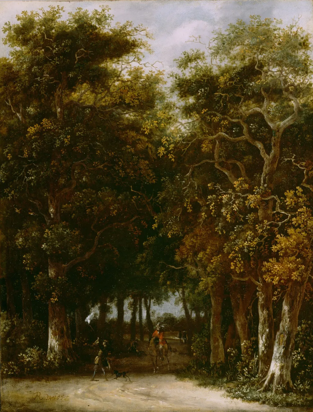 Landscape with Hunter, by Roelof Jansz van Vries, unspecified, 1665