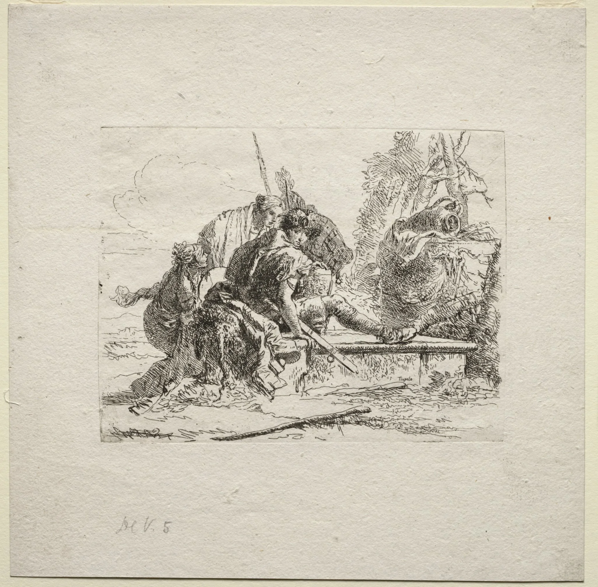 Various Caprices: The Two Soldiers and the Two Women, detail