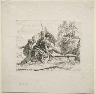 Various Caprices:  The Two Soldiers and the Two Women, by Giovanni Battista Tiepolo, 1742