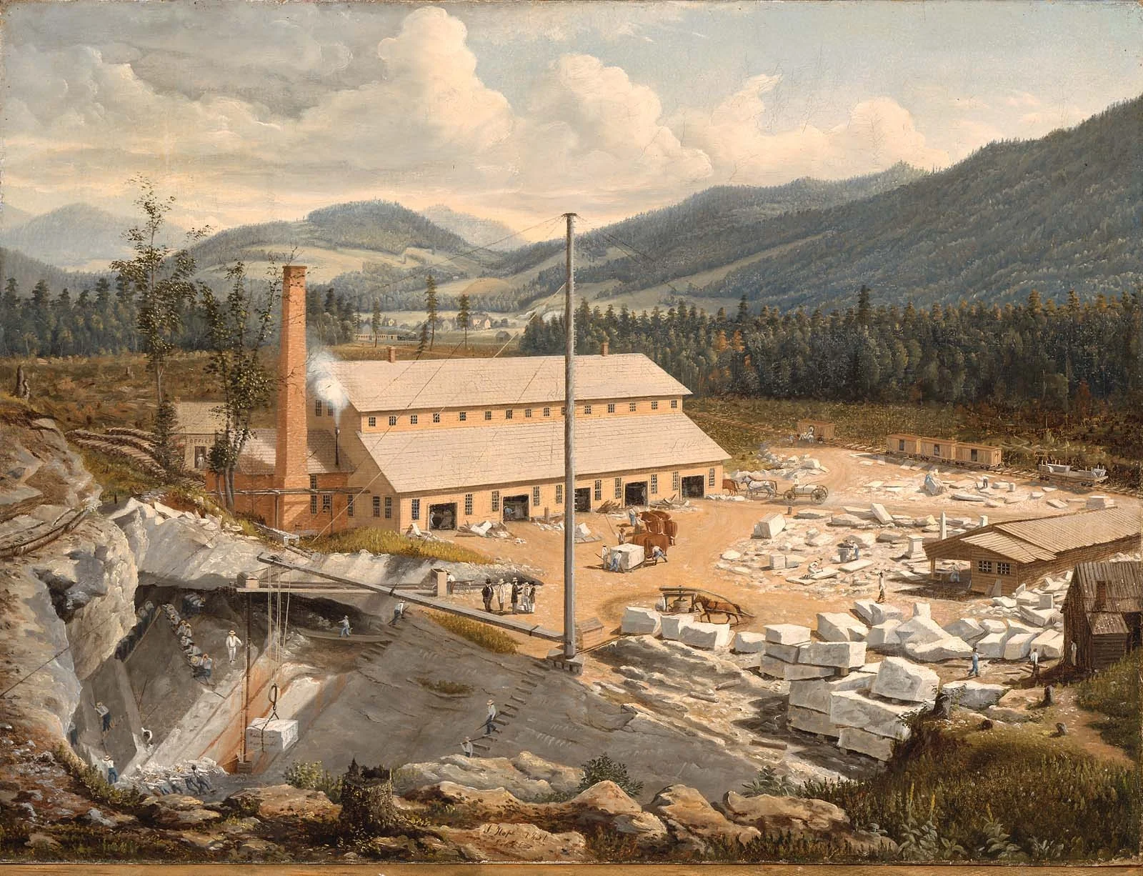 A Marble Quarry, detail