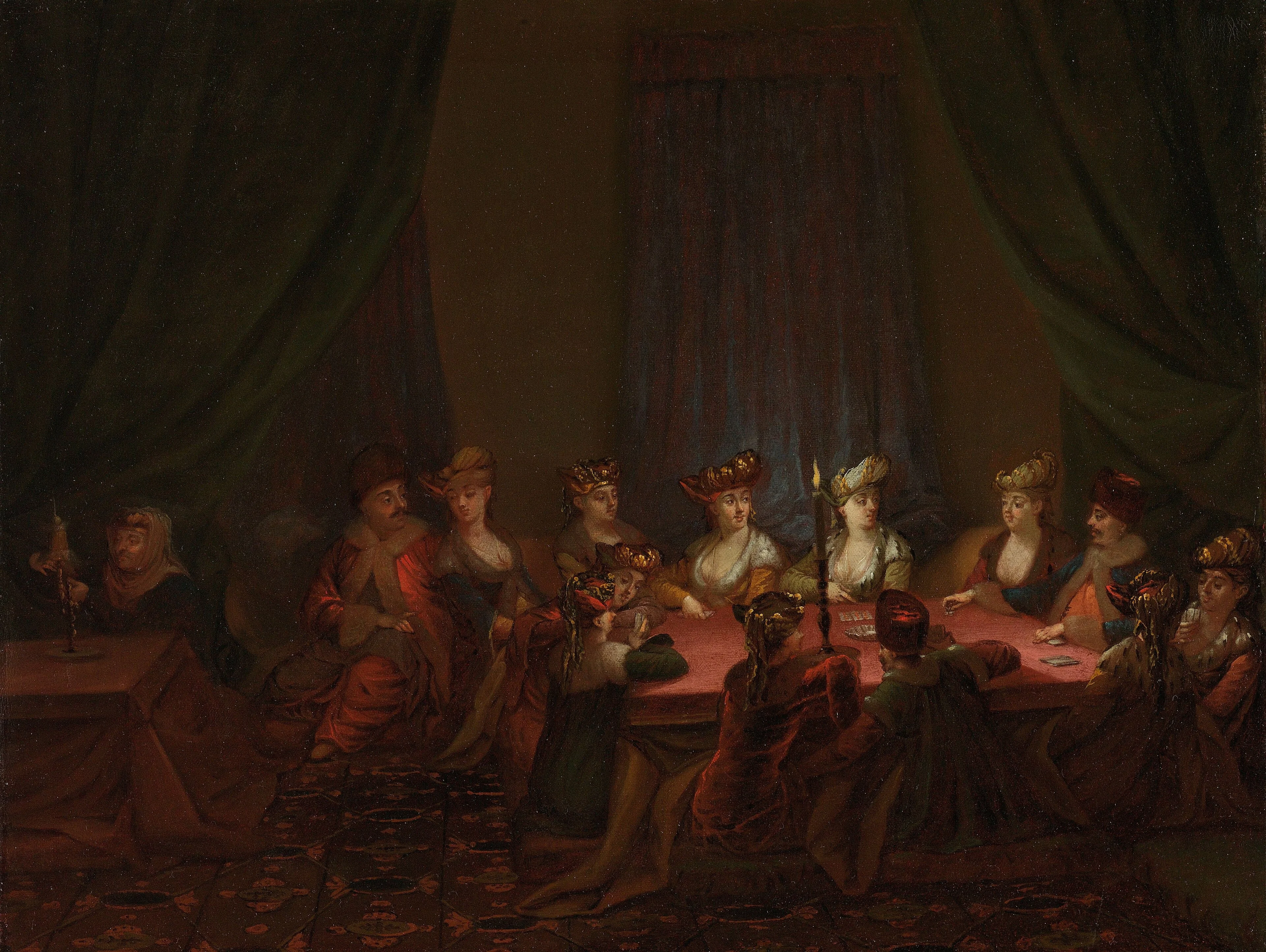 Party of Armenians Playing Cards, detail