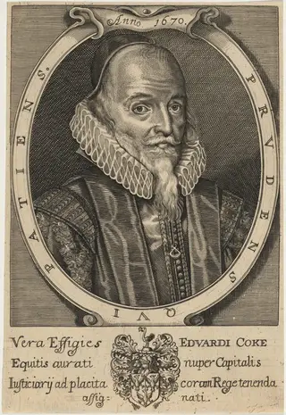 Sir Edward Coke, by John Payne, ink
