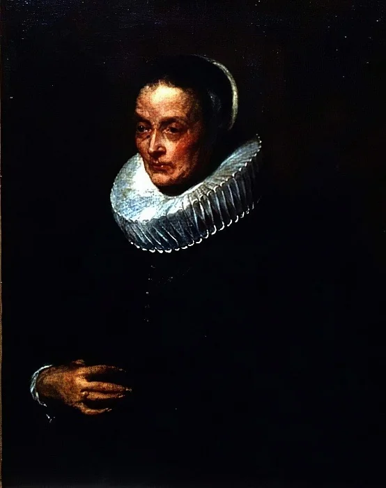 Portrait of the mother of the artist Justus Sustermans, detail