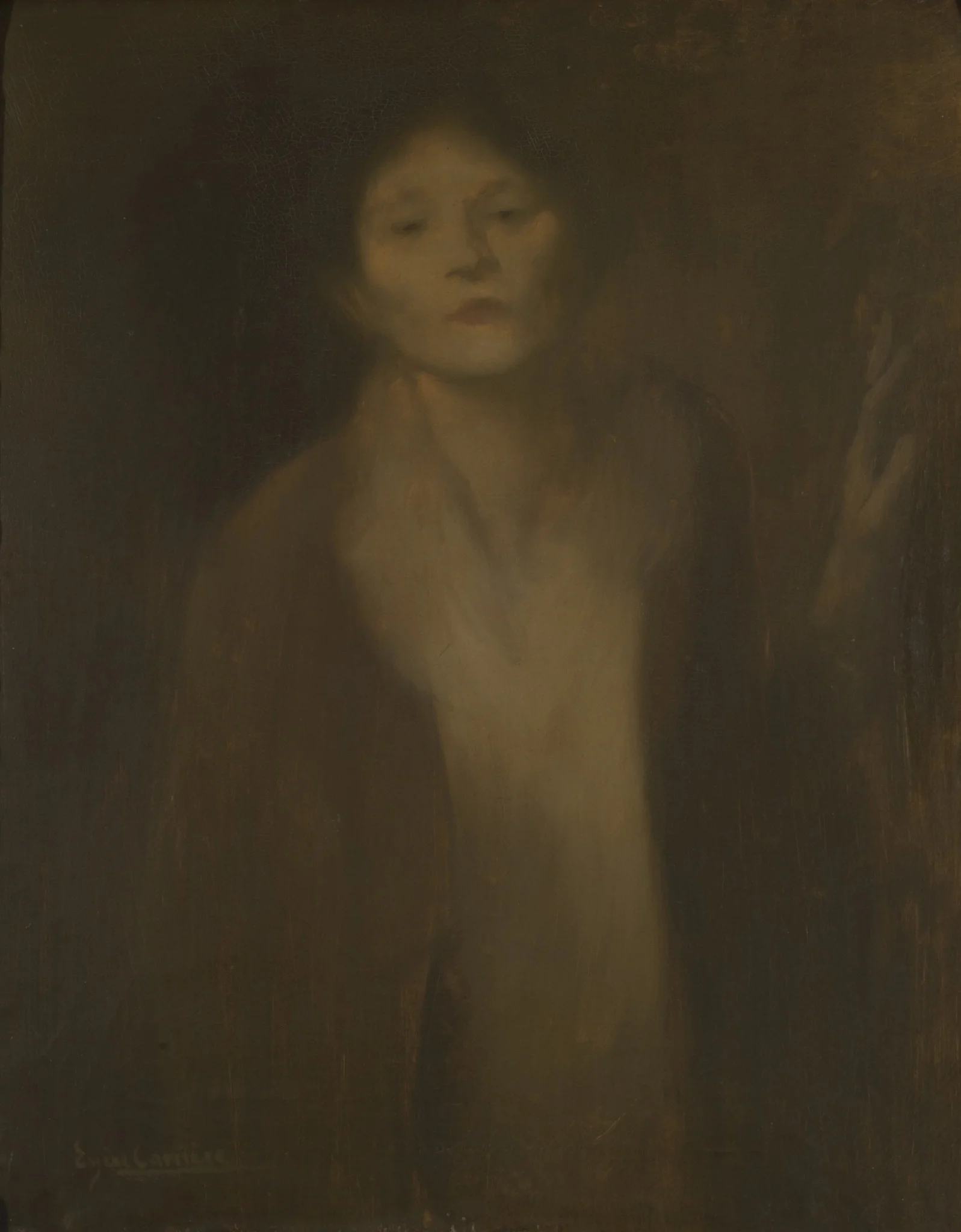 Woman looking, detail