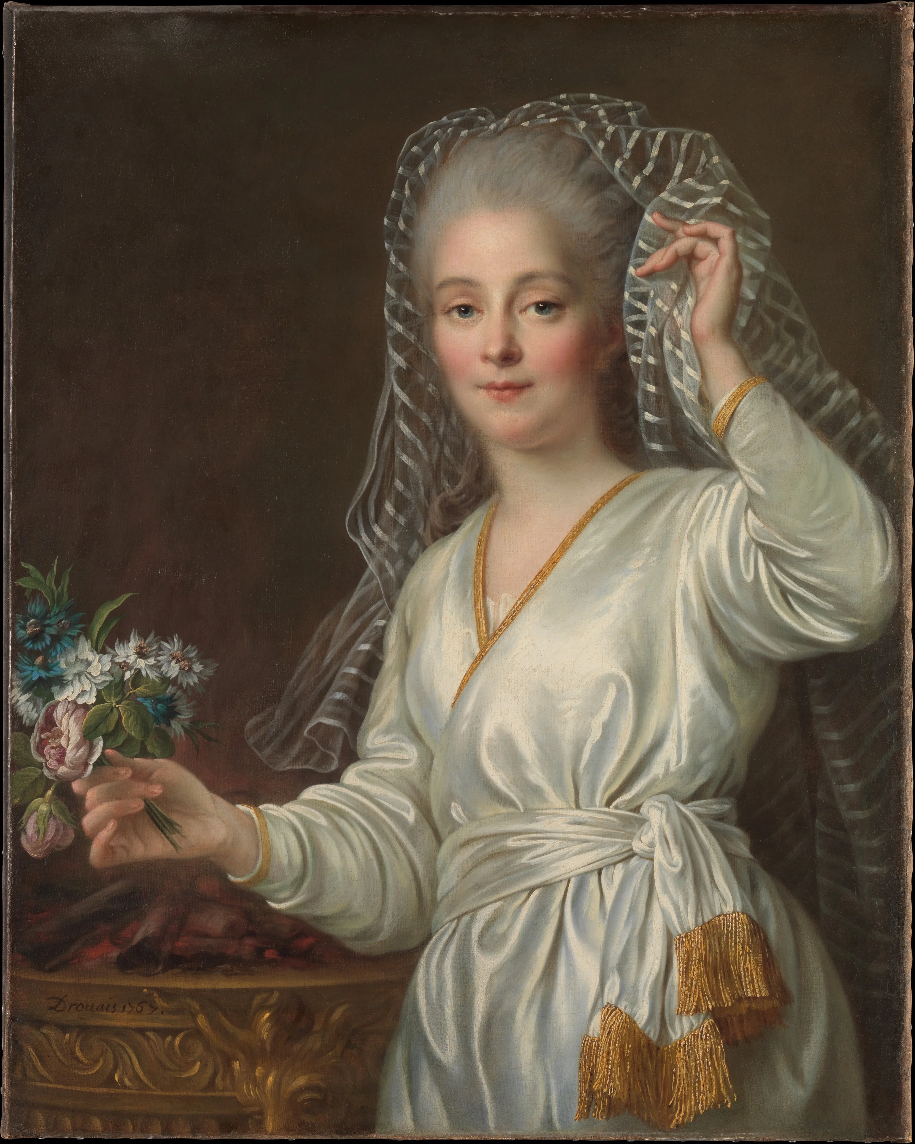 Portrait of a Young Woman as a Vestal Virgin, detail