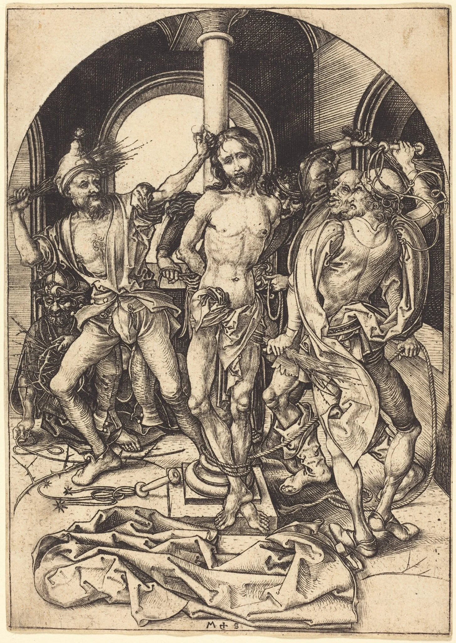 The Flagellation, detail