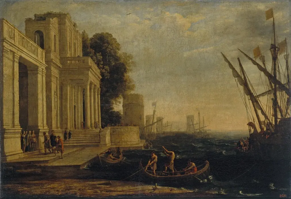 Ulysses Recieved by the Daughters of Lycomedes, by Claude Lorrain, oil, 1648