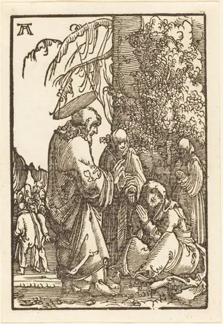Christ Taking Leave of his Mother, by Albrecht Altdorfer, ink, 1513