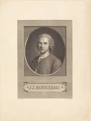 J.J. Rousseau, by Augustin de Saint-Aubin, ink, 1777
