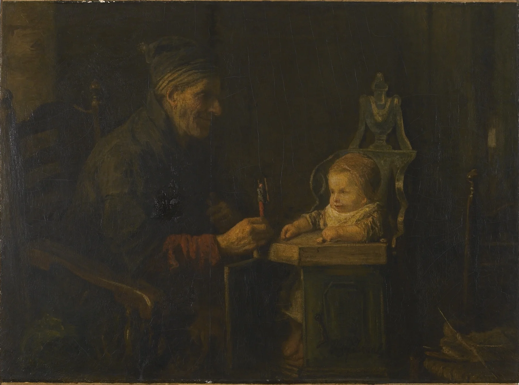 Old Man and Baby, detail