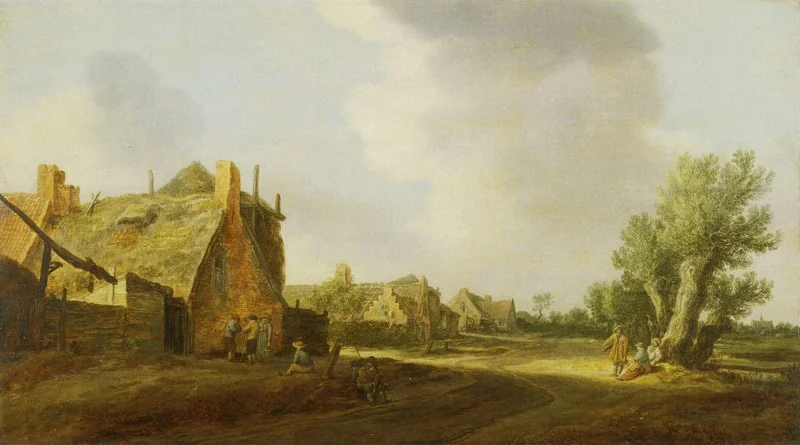 Street in a Village, detail