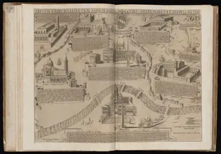 Septem Urbis Ecclesiae [Seven Churches of Rome], by Giacomo Lauro, ink, 1599