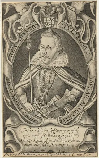 Guliemus Segar (Sir William Segar), by Francis Delaram, ink, 1608