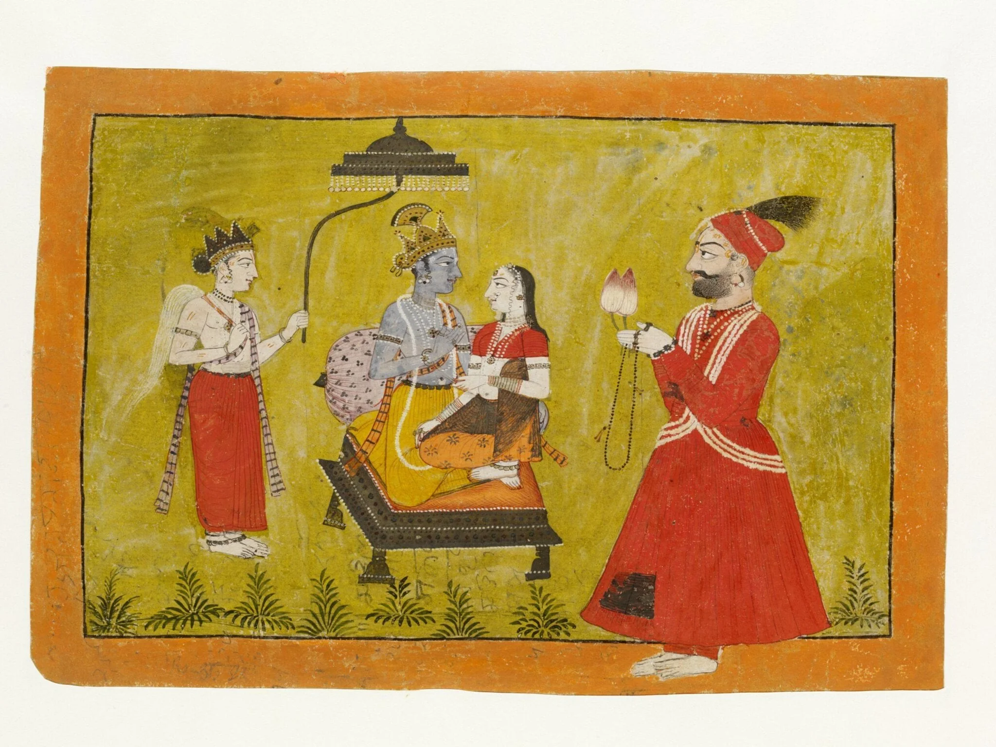 Raja Ajmer Chand of Bilaspur, detail