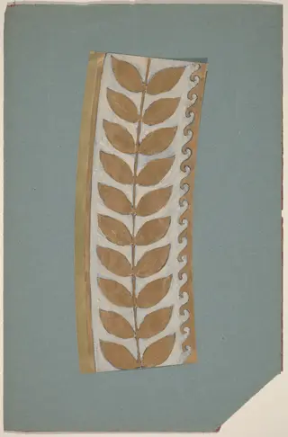 Study for a Border Design, by Charles Sprague Pearce, gouache, 1894