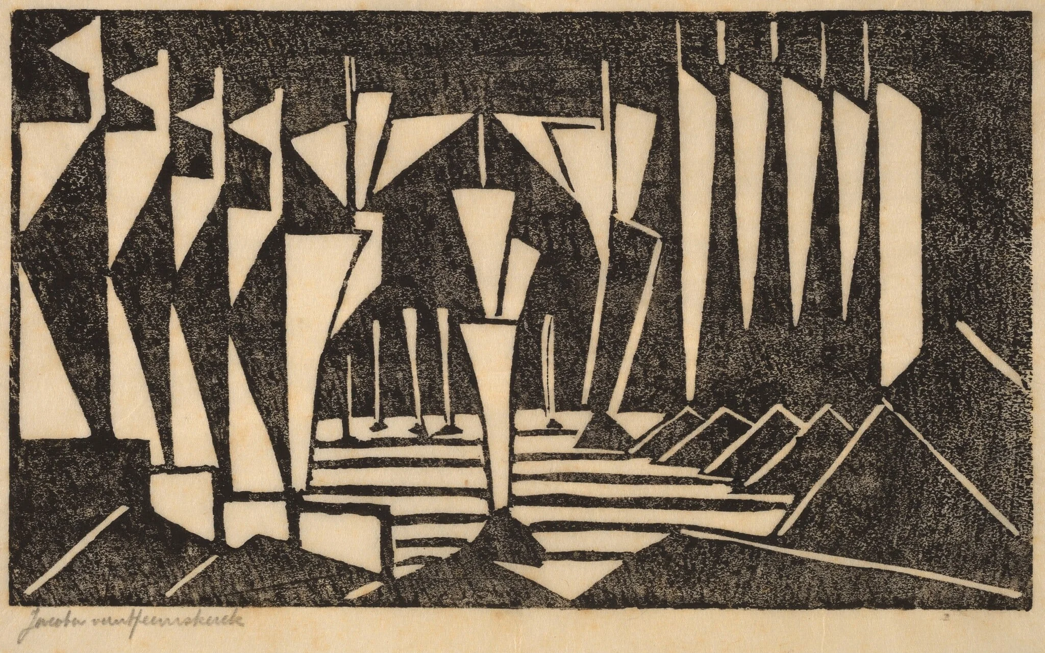 Stylized Sailboats, detail