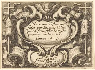 Frontispiece for Callot's "The New Testament", by Abraham Bosse, ink, 1635