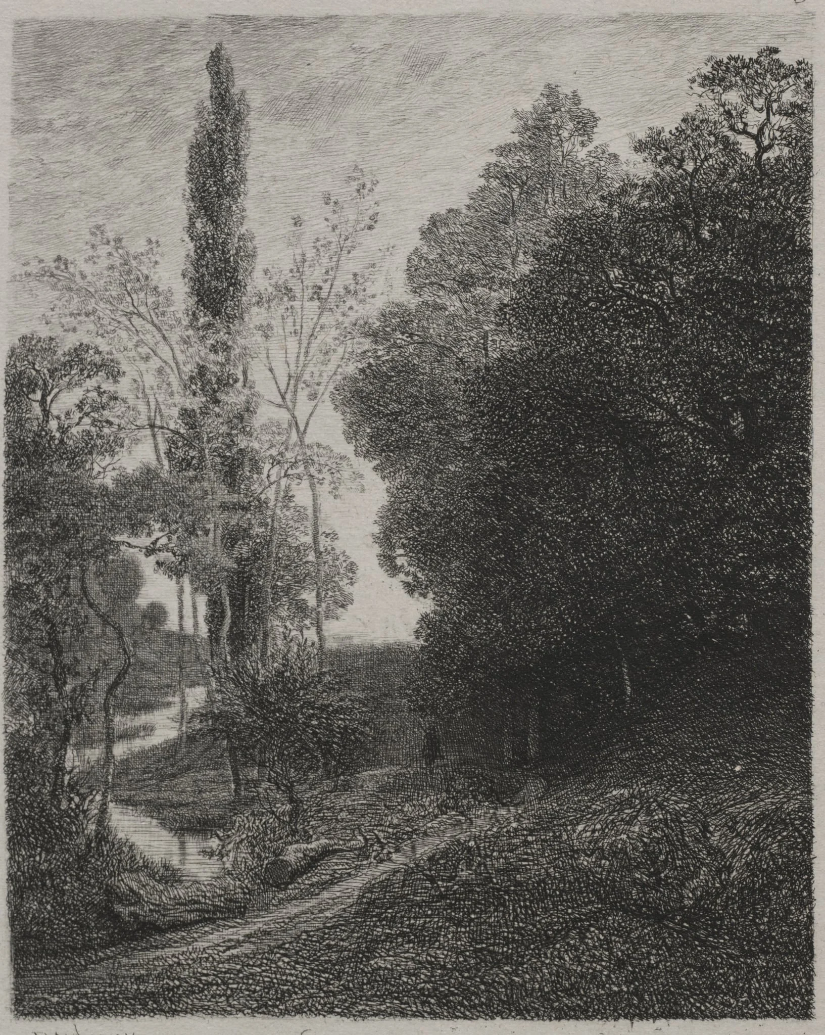 Banks of the River Cousin, detail