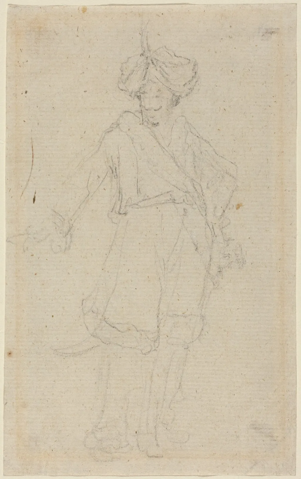 A Turk [recto], by Giovanni Battista Cipriani, graphite, 1756