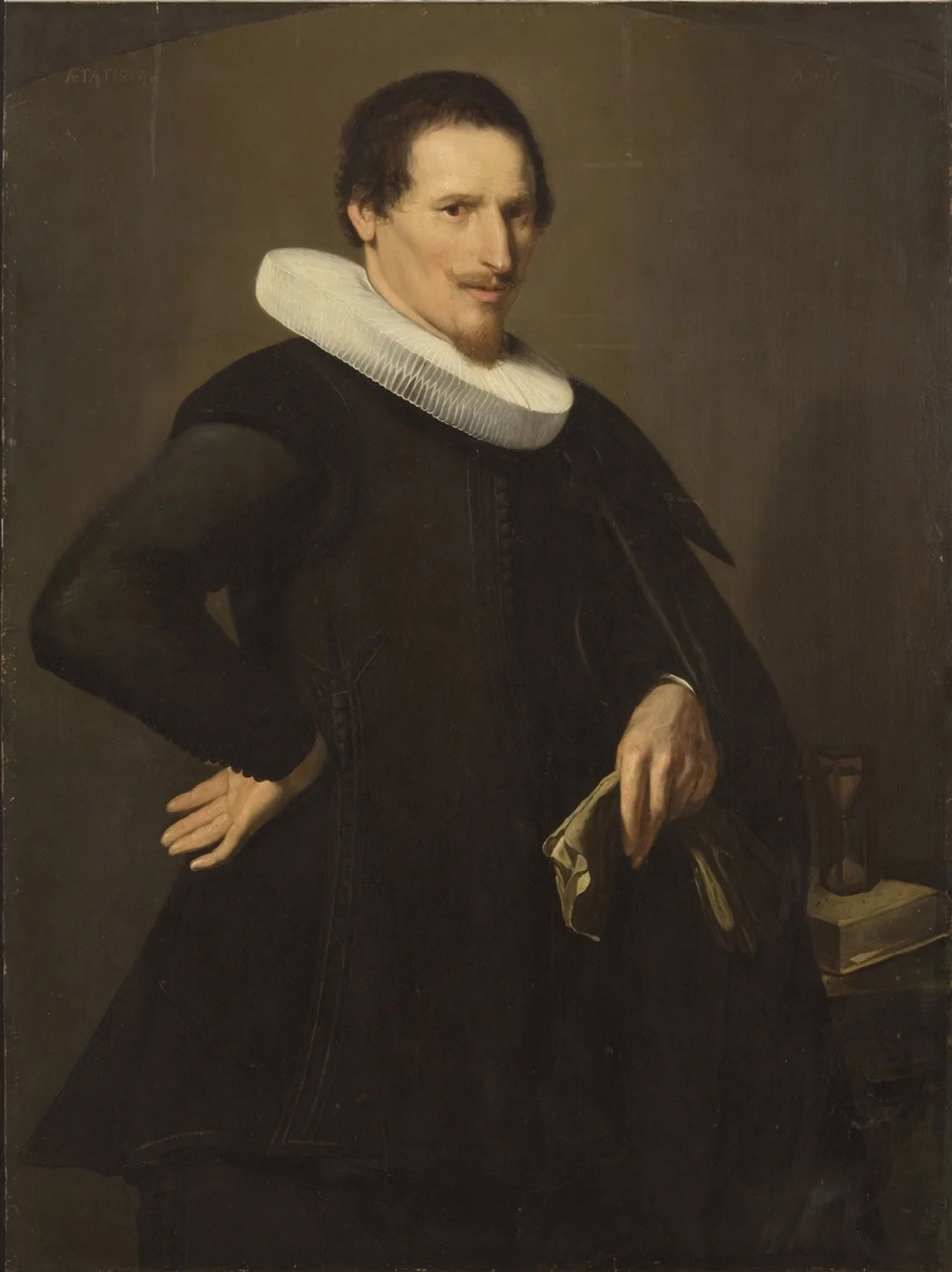 Portrait of Pieter de la Court, detail
