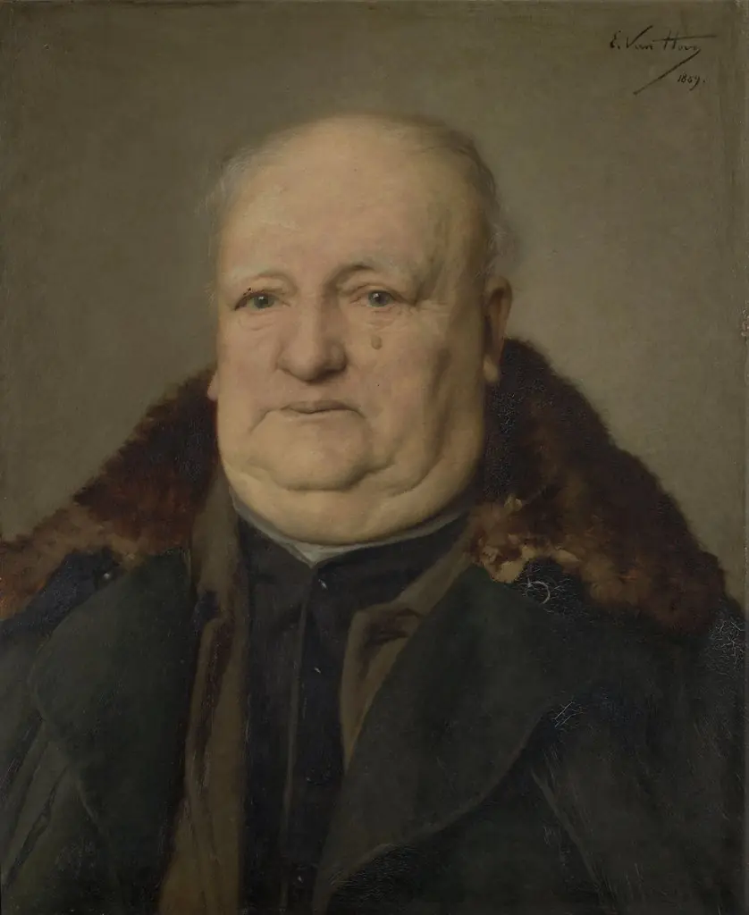 Portrait of Karel Recour, by Edmond Van Hove, oil, 1895