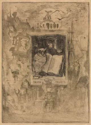 The Owl, by Félix-Hilaire Buhot, 1883