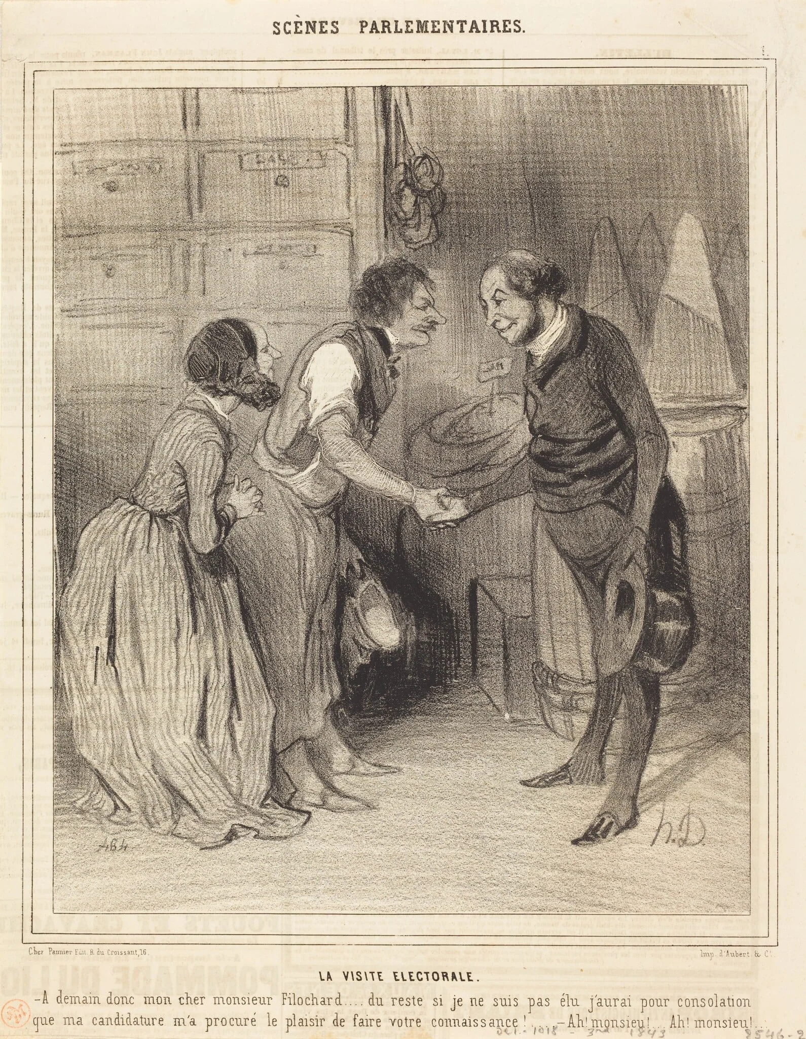 La Visite électorale, detail