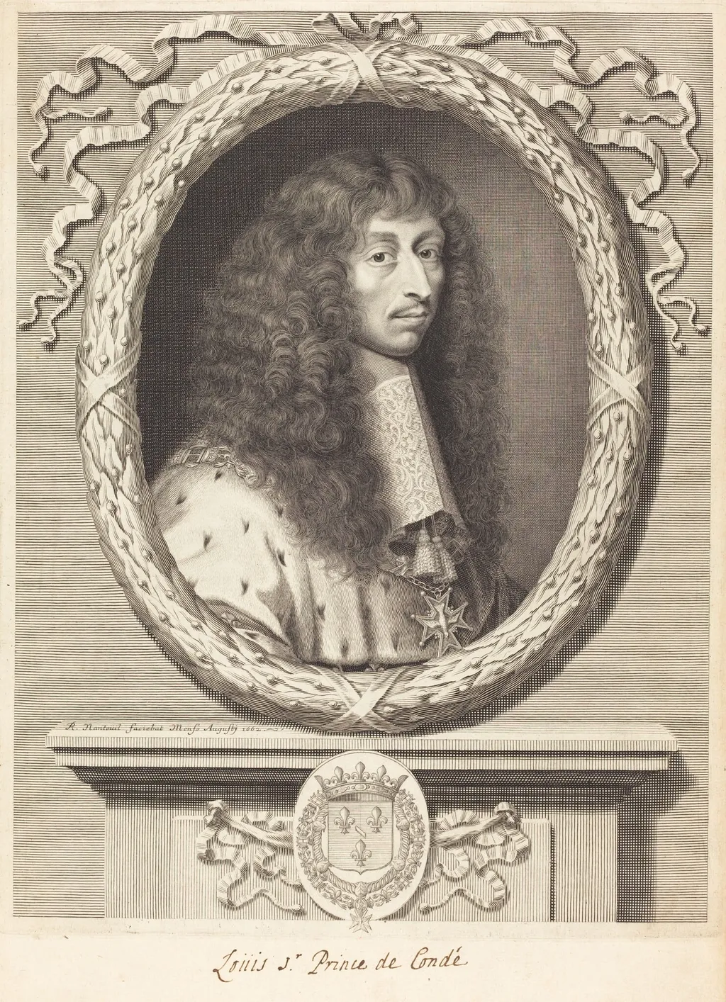 Louis II, Prince de Conde, by Robert Nanteuil, ink, 1662