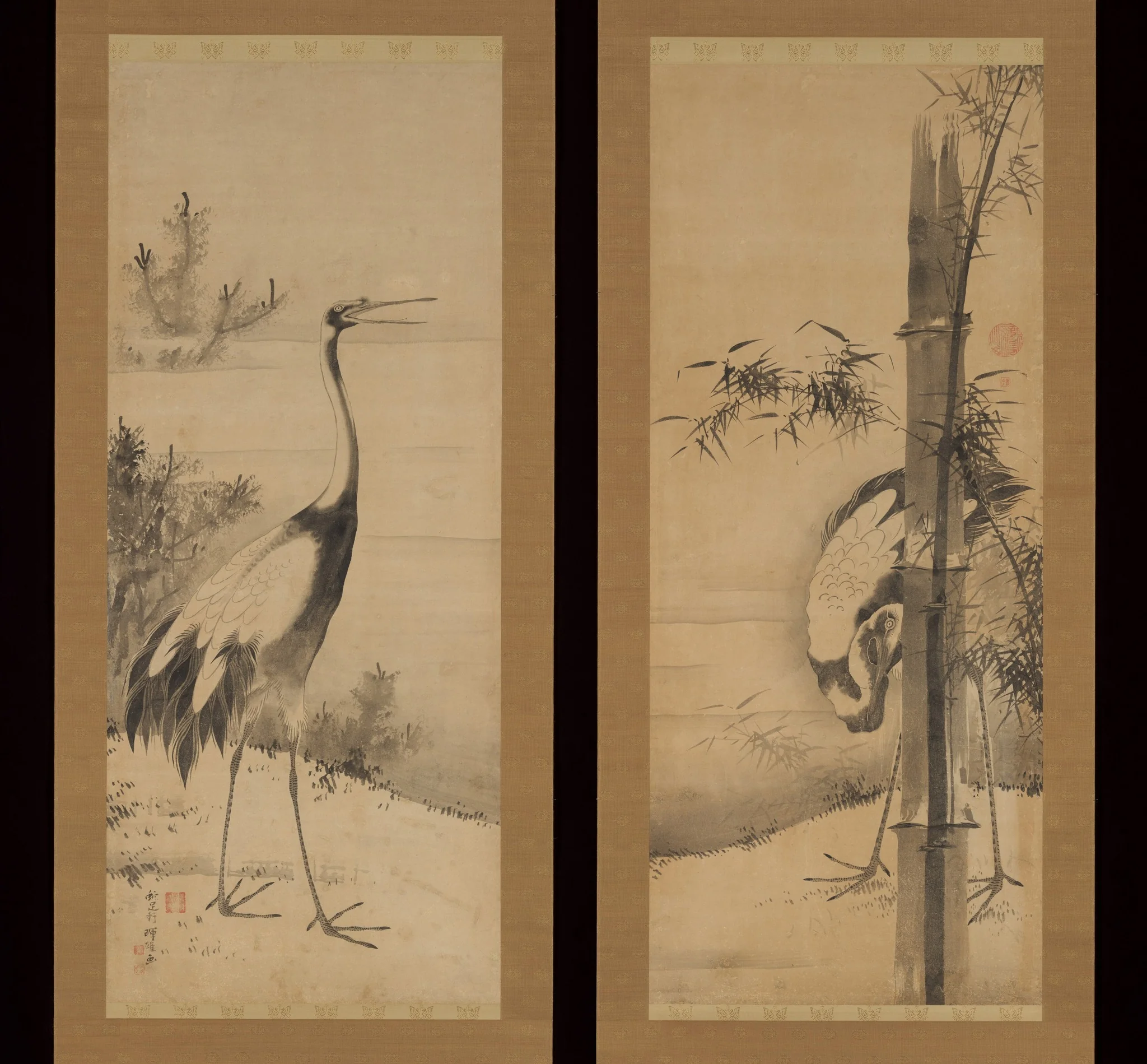 Cranes, detail