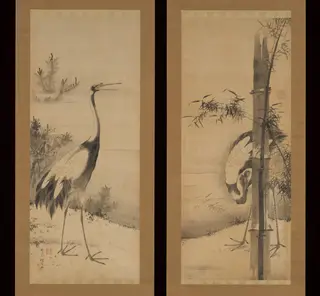 Cranes, by Soga Shōhaku, unspecified, 1760