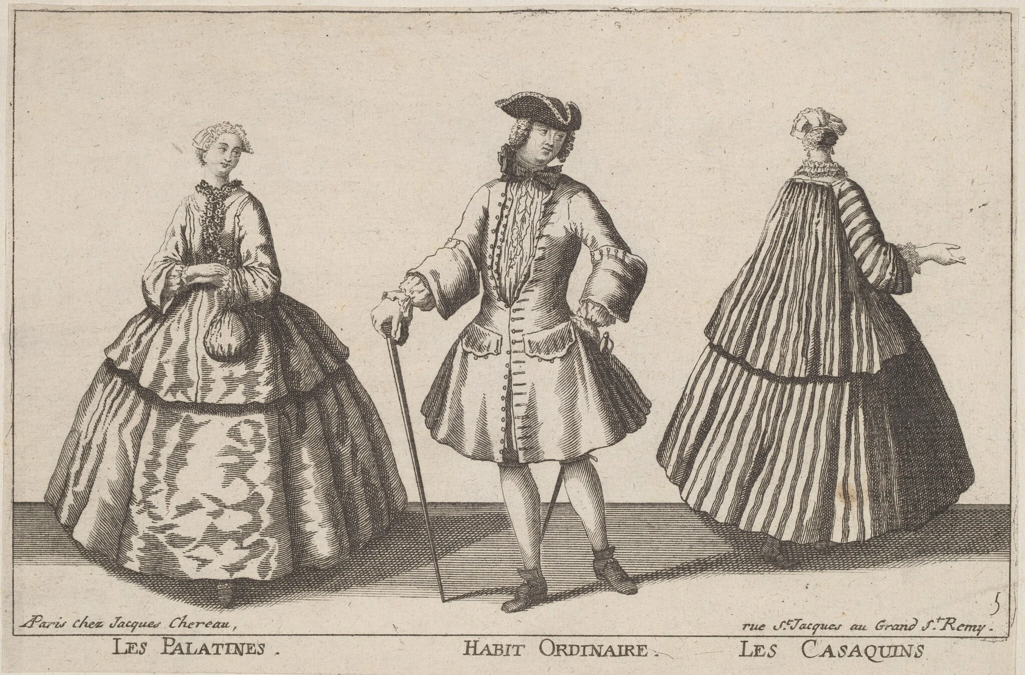 Les Palatines/Habit Ordinaire/Les Casaquins, detail
