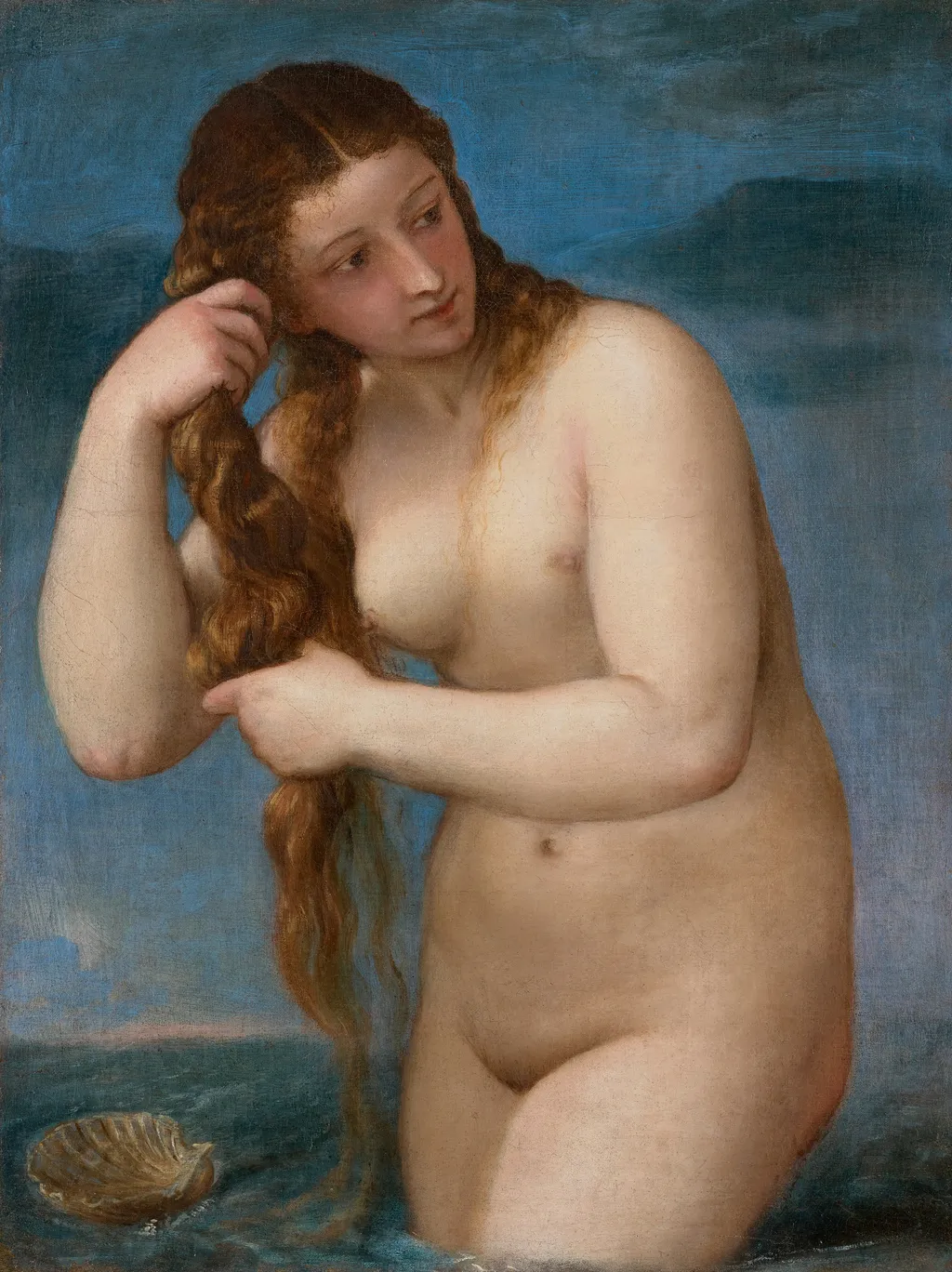 Venus Anadyomene, by Titian, oil, 1520