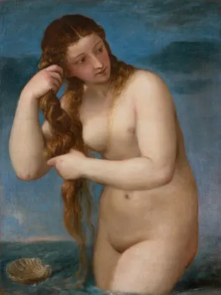 Venus Anadyomene, by Titian, oil, 1520