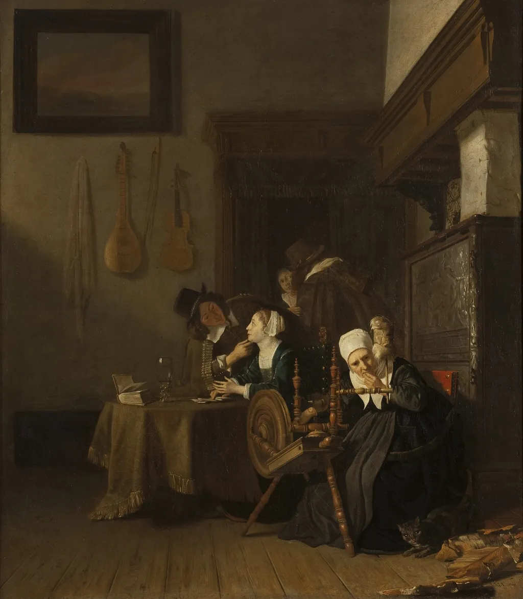 Indulgent Old Lady, by Jacob van Loo, oil, 1654