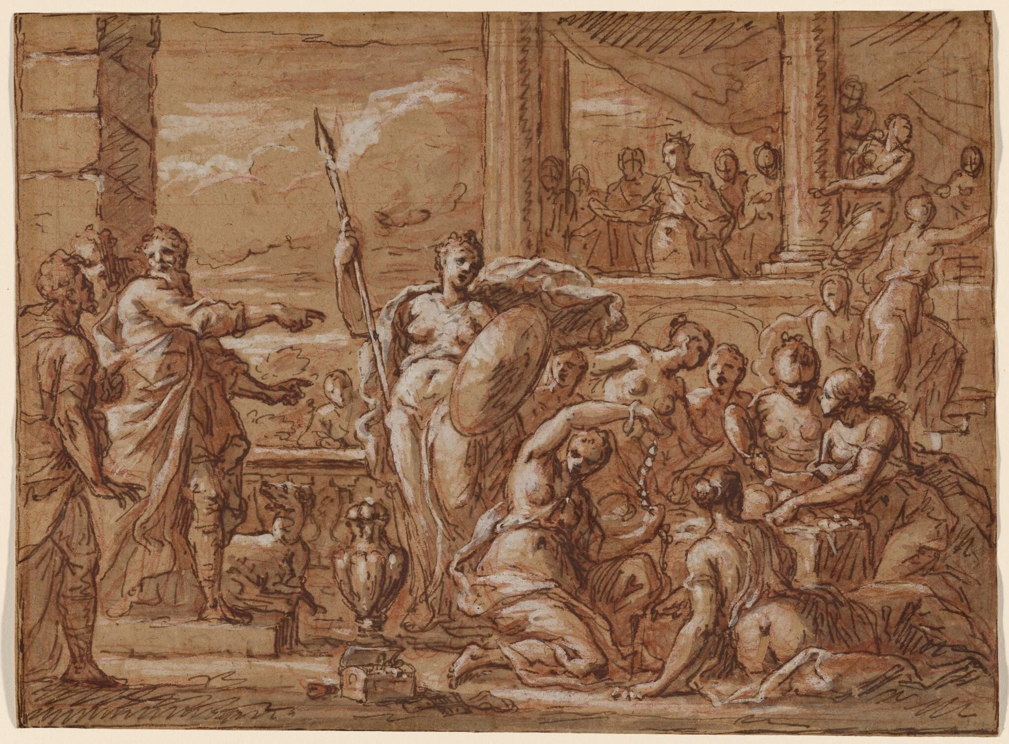 The Discovery of Achilles among the Daughters of Lycomedes, detail