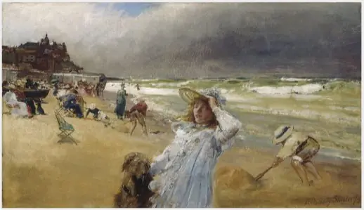 On the Beach, Broadstairs, Kent, by 12th Baronet Sir Robert Staples