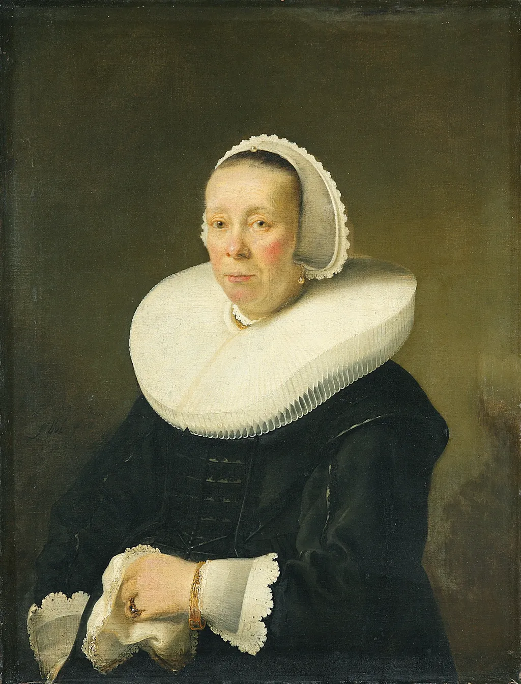 Portrait of an older Women, by Ferdinand Bol, paint, 1642