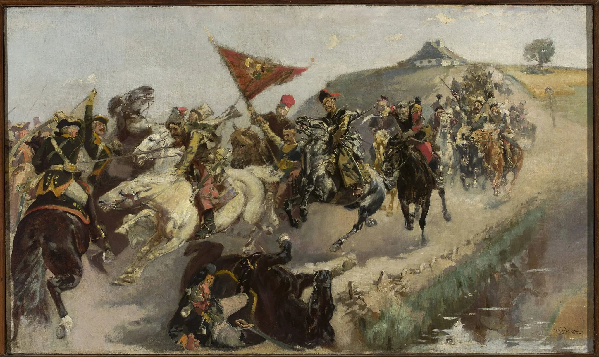 Skirmish on the road, detail