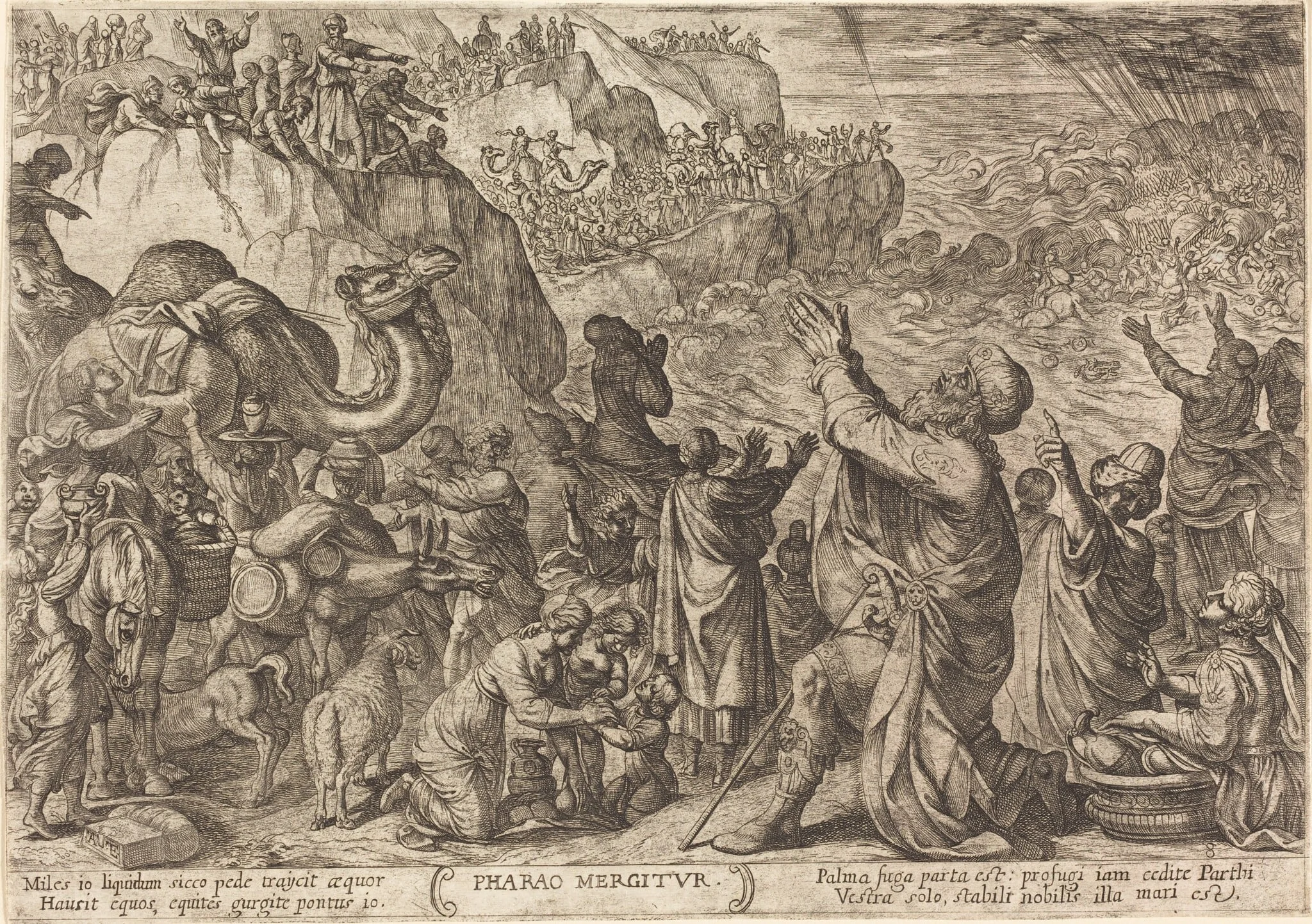 Pharaoh's Army Drowns in the Red Sea, detail