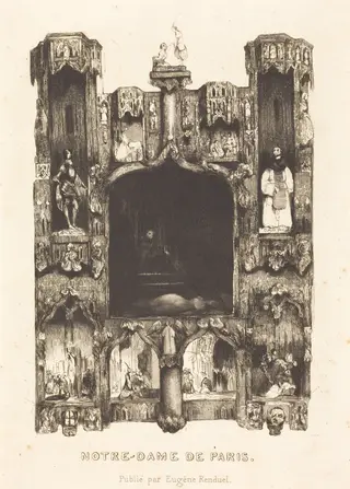 Notre-Dame de Paris, by Célestin Nanteuil, ink, 1832