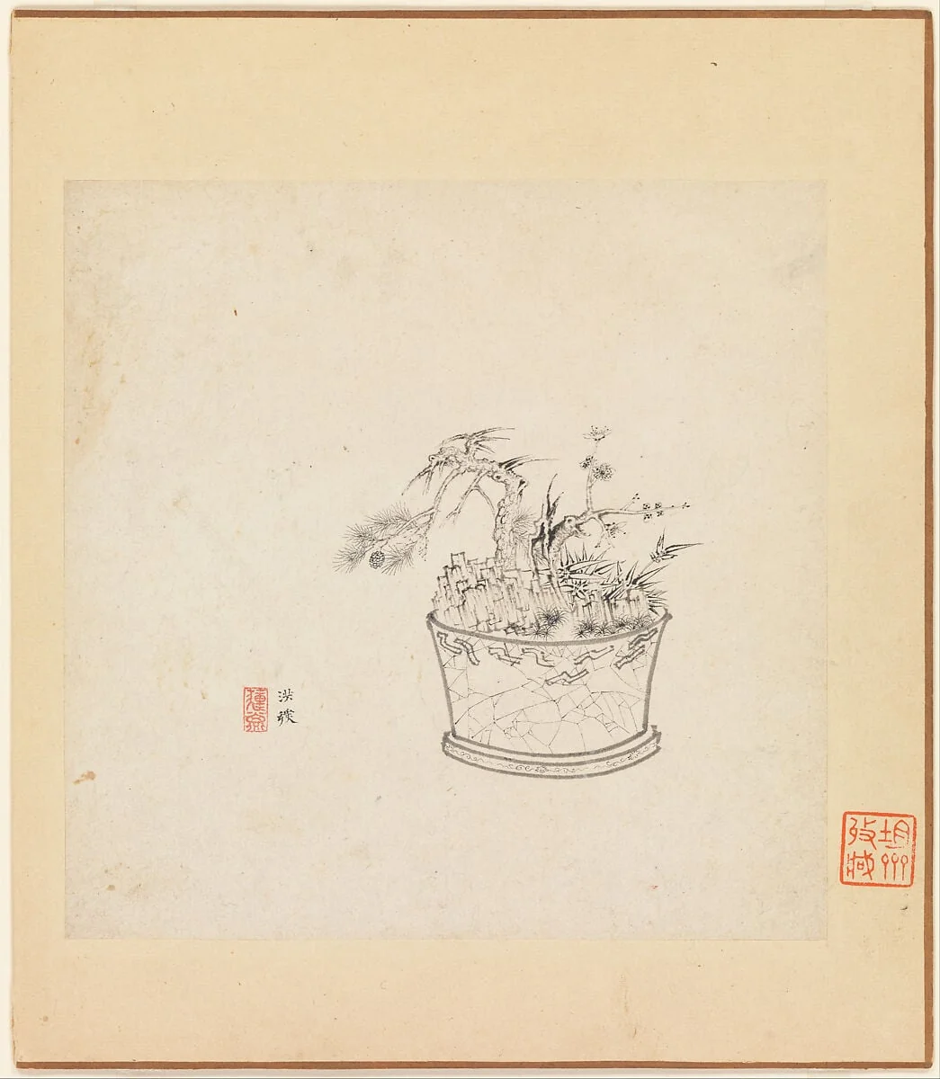 明/清 陳洪綬 橅古圖 冊|Miscellaneous Studies, detail