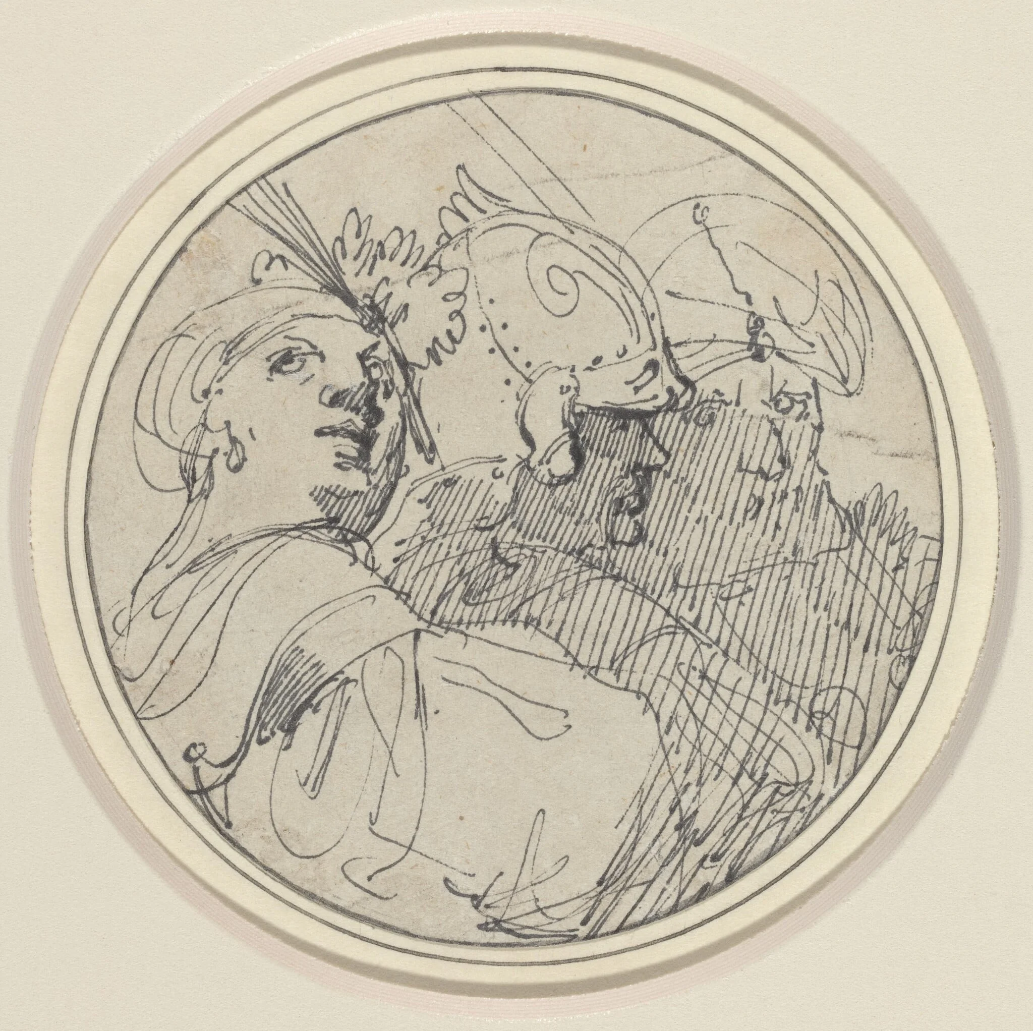 Three Oriental Heads, detail