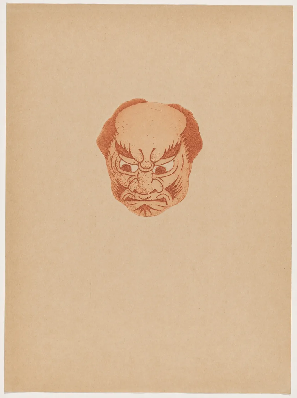 Masque, by Henri-Charles Guérard, ink, 1895