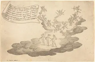 The Float of Love, by Jacques Callot, ink, 1616